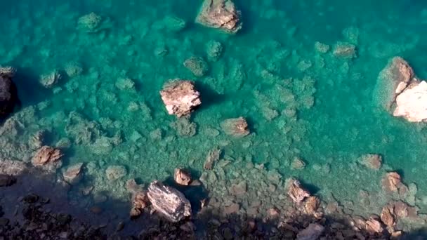 Imágenes Aéreas Hermosa Costa Montenegro Mar Adriático Budva Casco Antiguo — Vídeos de Stock