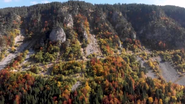 Widok Lotu Ptaka Durmitor National Park Czarnogórze Dolina Jest Pełna — Wideo stockowe