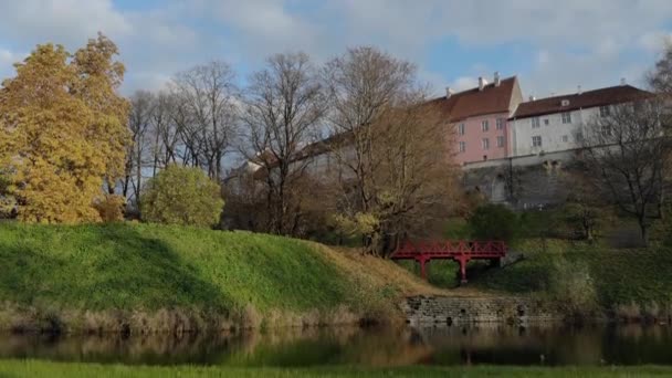 Automne Tallinn Estonie Images Froid Automne Filmé Par Drone Tallinn — Video