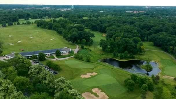 Luxus Golfpálya Közepén Illinois — Stock videók
