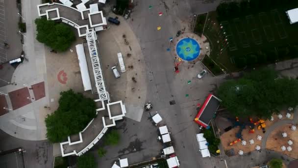 Veduta Aerea Dei Campi Estivi Durante Festa Italiano — Video Stock