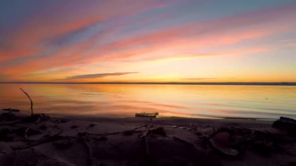 Timelapse Amanecer Rosa Ilíaco Temprano Campo Colorado — Vídeos de Stock