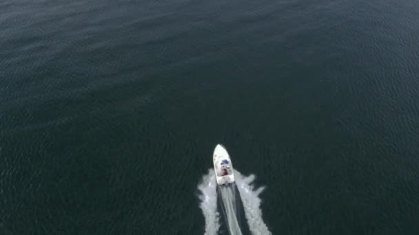 Consola Barco Con Motor Fueraborda Velocidad — Vídeo de stock