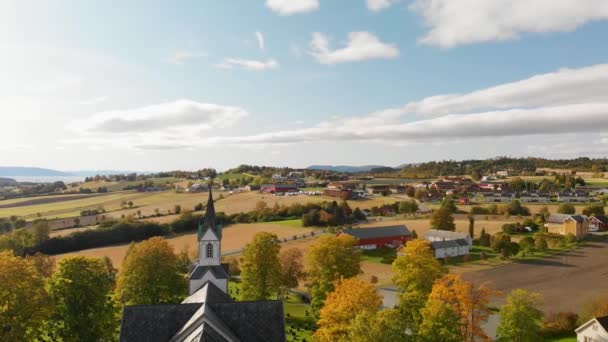 Antenne Der Kirche Frosta — Stockvideo