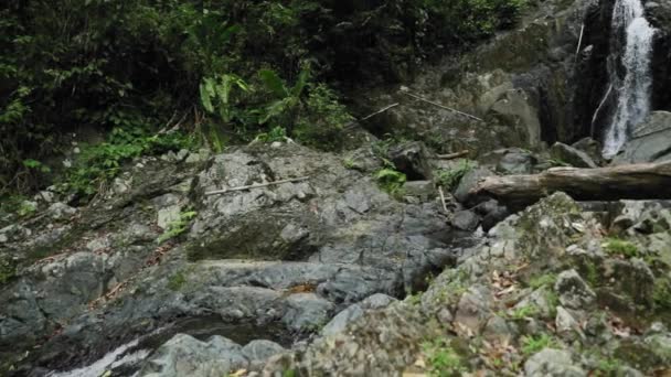 Hermoso Hoyo Natación Justo Debajo Las Cascadas Agua Argyle Water — Vídeos de Stock