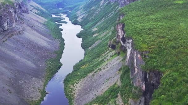 Alta Cañón Más Grande Cañón Norte Europa Tiene Más Cien — Vídeos de Stock