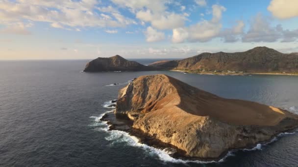 Pomalý Pravidelný Záznam Manana Islandu Nebo Rabbit Islandu Havaji Pozadí — Stock video