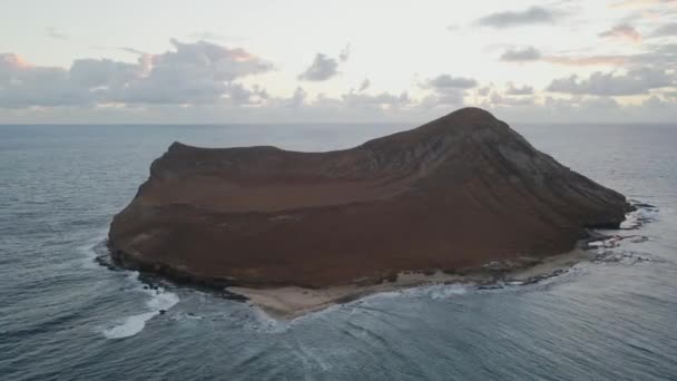 Záběr Před Východem Slunce Ostrov Manana Nebo Králičí Ostrov Havaji — Stock video