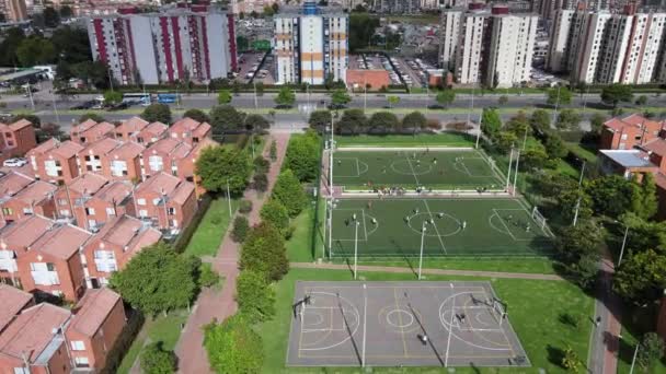 Campos Fútbol Bogotá Colombia — Vídeo de stock