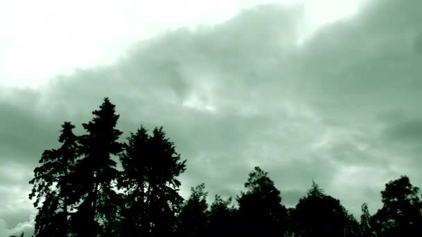Cielo Terror Con Nubes Oscuras — Vídeos de Stock