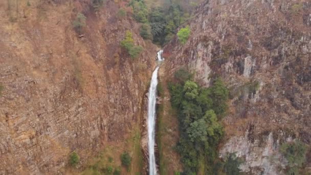 Meghalaya India瀑布的空中拍摄 — 图库视频影像