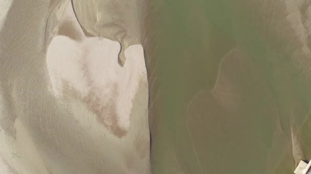 Birds Eye View Abstract Sand Formation Dry River Assam India — Αρχείο Βίντεο