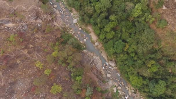 Vista Olhos Pássaros Rio Que Flui Meghalaya — Vídeo de Stock