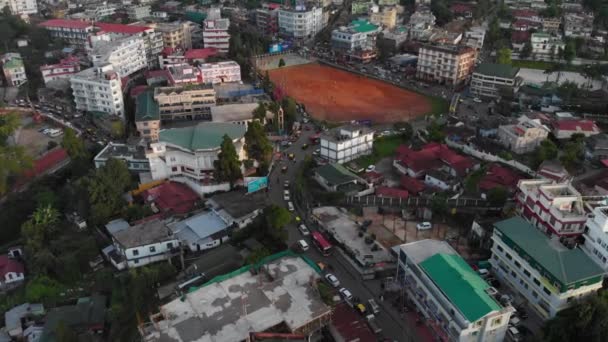 Vue Aérienne Circulation Dans Ville Shillong — Video