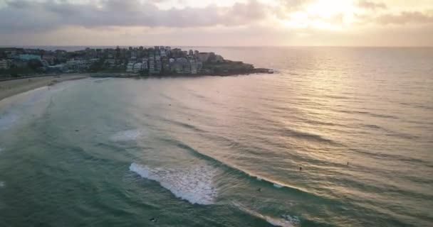 Slavný Západ Slunce Nad Pláží Bondi Sydney New South Wales — Stock video