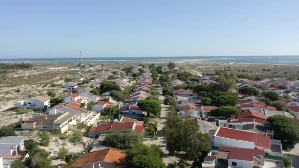 Hermosa Pequeña Ciudad Isla Amora Portugal Disfrutando Cálida Luz Del — Vídeos de Stock