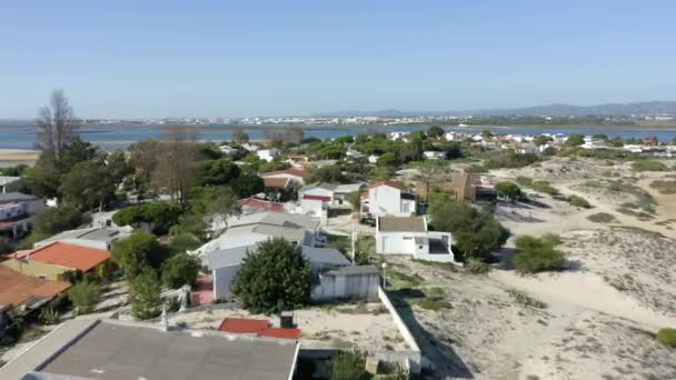 Empty Village Ihla Amora Portugal Travelers Tourists Wide Shot — Stock Video
