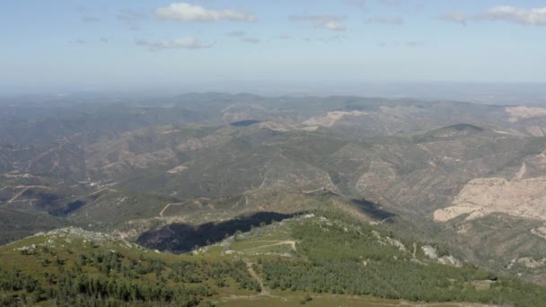 Paisagem Montanhosa Incrível Monchique Portugal Estendendo Até Onde Olho Pode — Vídeo de Stock