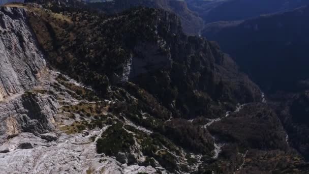 Piave Nehri Nin Görüntüsü Talyan Dolomite Vadisi Alp Hava Manzarası — Stok video