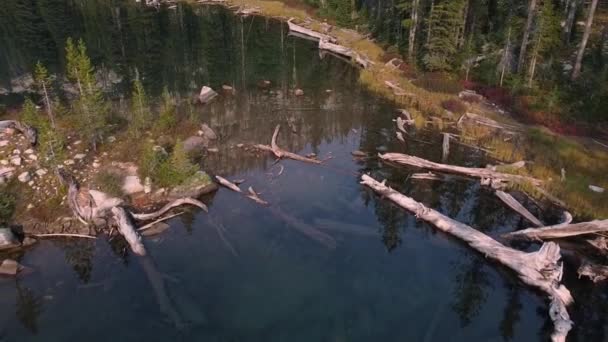 Vista Lago Das Montanhas Montanha Sawtooth Idaho — Vídeo de Stock
