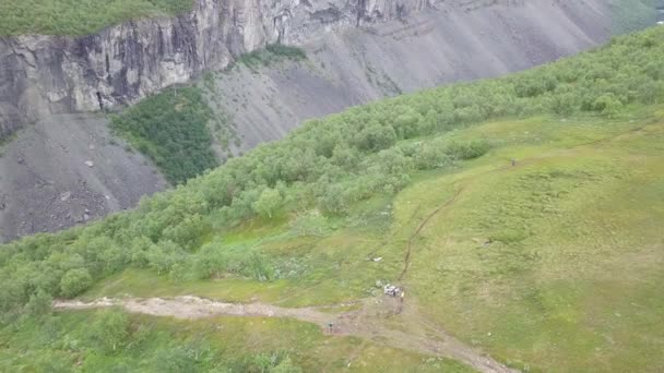 Point Vue Canyon Alta Nord Norvège Vue Spectaculaire Haut Des — Video