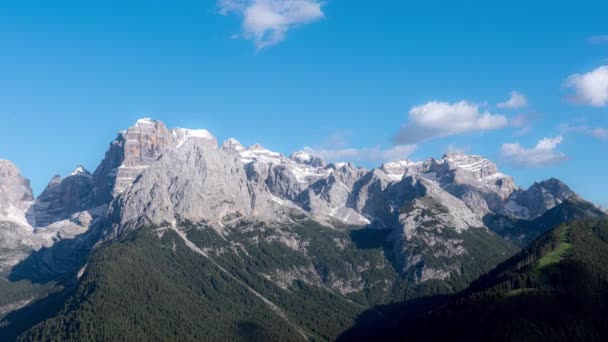 Tidsbrist Moln Över Brenta Dolomites Italien — Stockvideo