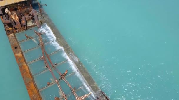 Вид Корабельних Аварій Тропічний Острів Країна Сент Маартен — стокове відео
