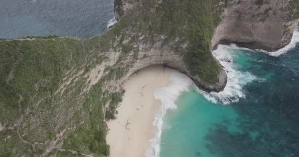 Famoso Ponto Vista Kelingking Beach Nusa Penida Island Bali Vista — Vídeo de Stock