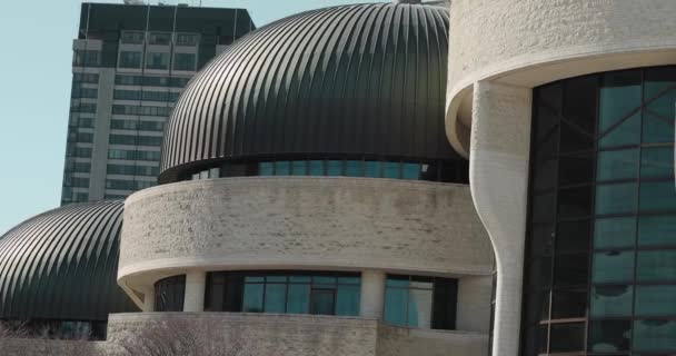Externe Gebäude Des Historischen Museums Mit Schöner Kuppeldacharchitektur Gatineau Quebec — Stockvideo