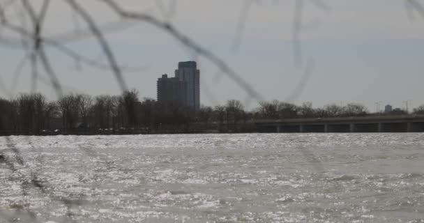 Ottawa Nehri Nin Quebec Gatineau Dan Champlain Köprüsü Nden Westboro — Stok video