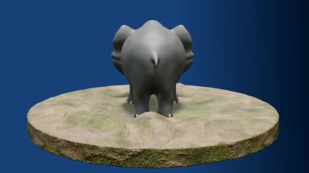 Obra Conceptual Una Escultura Digital Elefante — Vídeo de stock