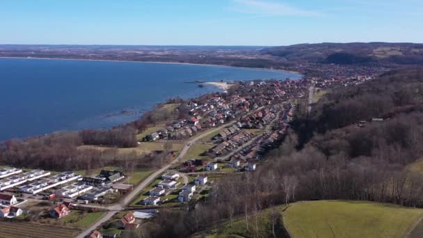 Flygbilder Över Bstad Södra Sverige Skne Solig Dag Drönare Över — Stockvideo