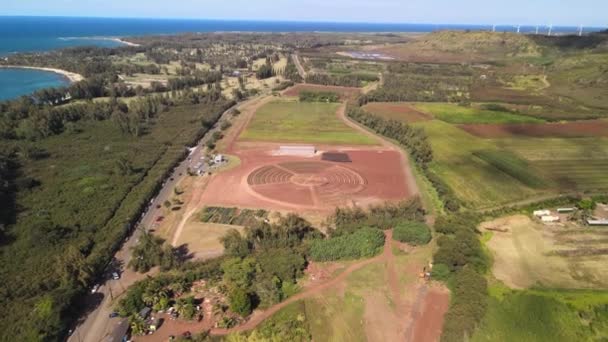 Légi Felvétel Drónlövedékről Lekapcsolom Farmokat Oahu Hawaii — Stock videók