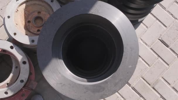 Medium Top Shot Static Hdpe Plastic Piping Connectors — Stockvideo