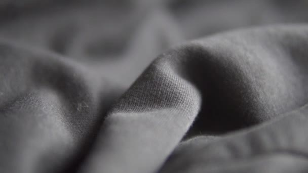 Gros Plan Tissu Coton Noir — Video