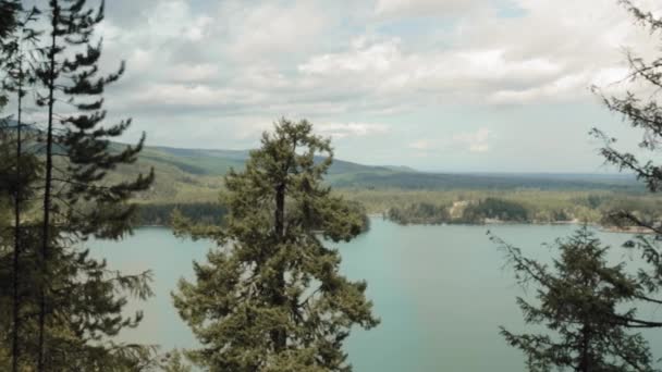 Gyönyörű Comox Egy Kilátó Szikláról Vancouver Szigeten Brit Kolumbiában — Stock videók