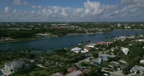 Drone Jupiter Inlet Colony Jupiter Florida Inlet — Stock Video