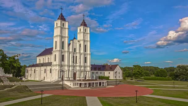 Zeitlupenaufnahme Der Basilika Mariä Himmelfahrt Der Römisch Katholischen Kirche Von — Stockvideo