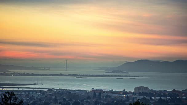 Captura Lapso Tiempo Del Tráfico Carretera Puente Golden Gate Fondo — Vídeos de Stock