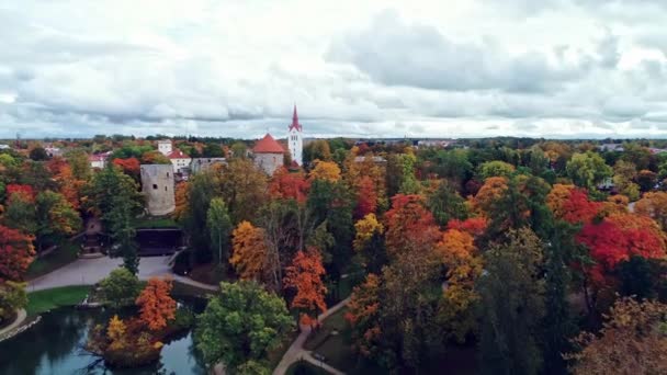 Aerial View Csis Castle One Most Iconic Best Preserved Medieval — Stock Video