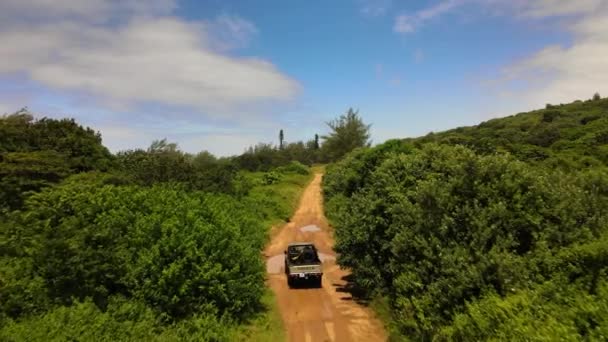 Kör Genom Sydafrikas Grusvägar Drone — Stockvideo