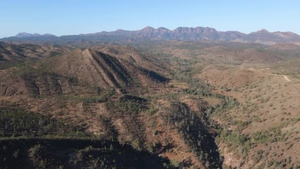 Flyover Bunyeroo Valley Flinders Ranges Národní Park Divočina Lokalita — Stock video