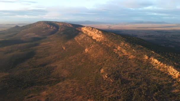 Jarvis Hill Gözcüleri Güneşin Doğuşuyla Aydınlandı Büyülü Dağ Manzarası Taşra — Stok video