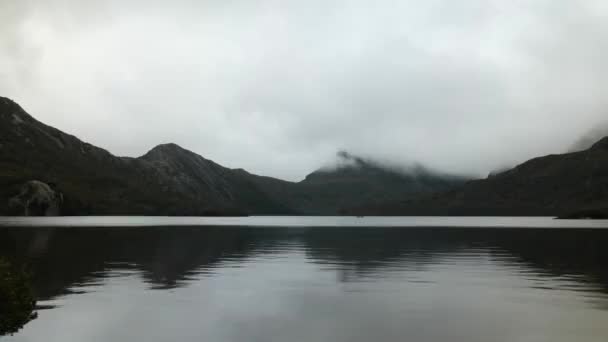 Craddle Moutain Tasmânia Por Dia Nublado — Vídeo de Stock