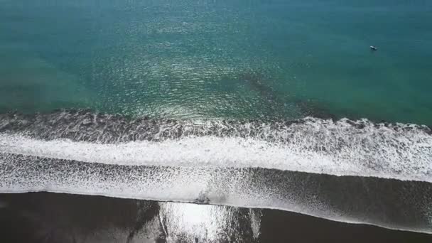 Imagens Aéreas Praia Dia Ensolarado Imagens Drones Aéreos Praia Jaco — Vídeo de Stock