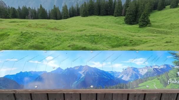 俯瞰奥地利阿尔卑斯山的景色 — 图库视频影像