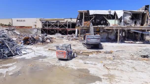 Розпад Будинку Старої Торгової Марки Ньюарку Штат Каліфорнія Сша — стокове відео
