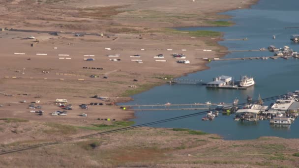 Longa Imagem Hemenway Harbor Lake Mead Nevada — Vídeo de Stock