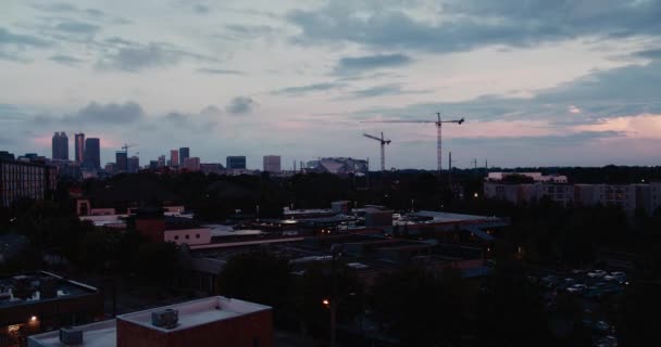 Pôr Sol Noite Lapso Tempo Atlanta Georgia Uma Tarde Quente — Vídeo de Stock