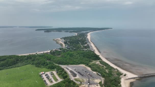 Una Vista Aérea Instalación Generación Energía Más Grande Long Island — Vídeos de Stock
